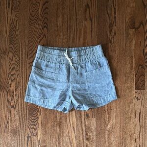 Athleta Cabo Light Blue Linen Shorts